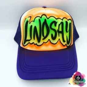 Airbrush Brush Name Hat Design