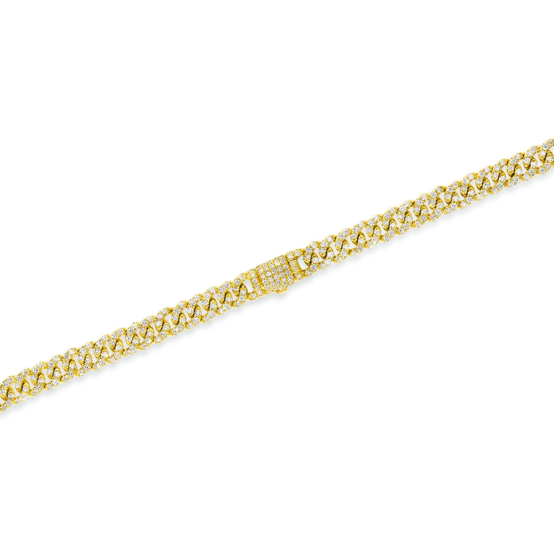 14KT Yellow Gold Diamond Sydney Chain Link Necklace