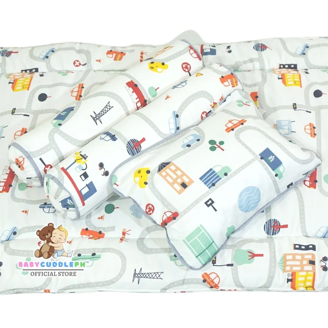 Cars on Map - Babycuddleph Bolster Pillow Set