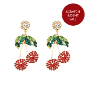 Cherry On Top Red And Green Earring - Sample