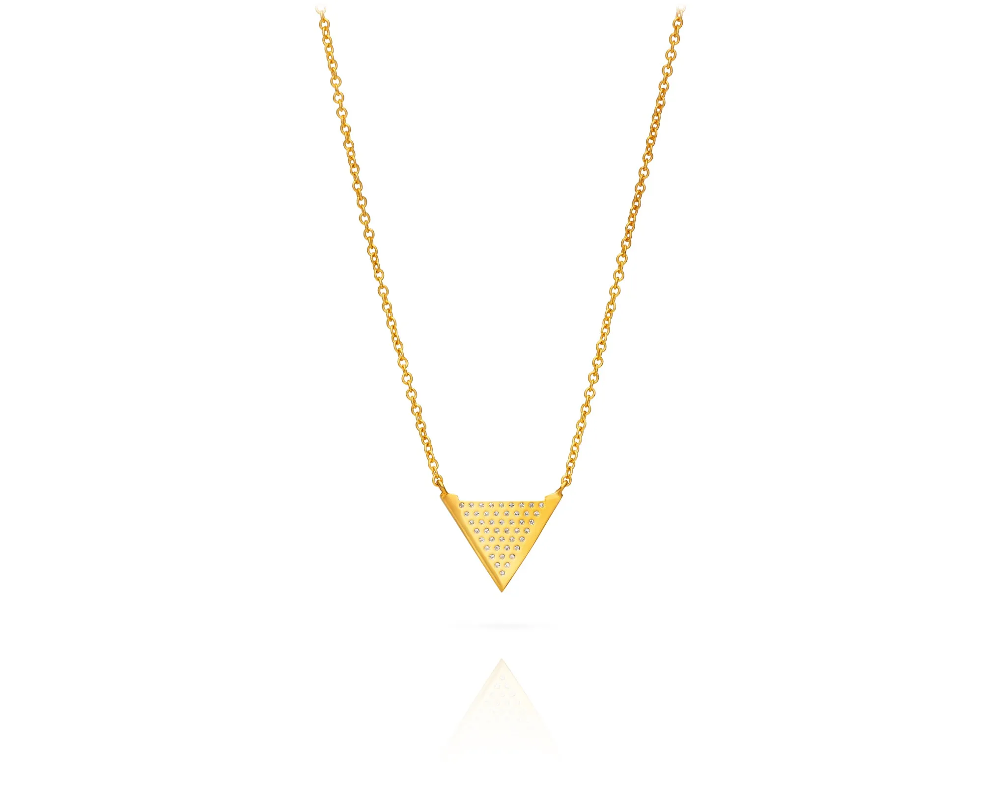 Diamond Triad Necklace | Gold