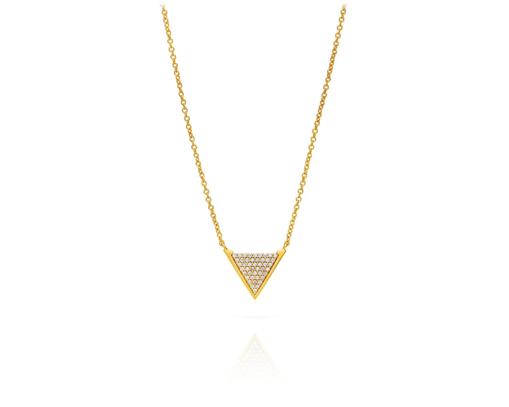 Diamond Triad Necklace | Gold