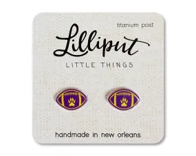 Tiger Paw Football Earrings